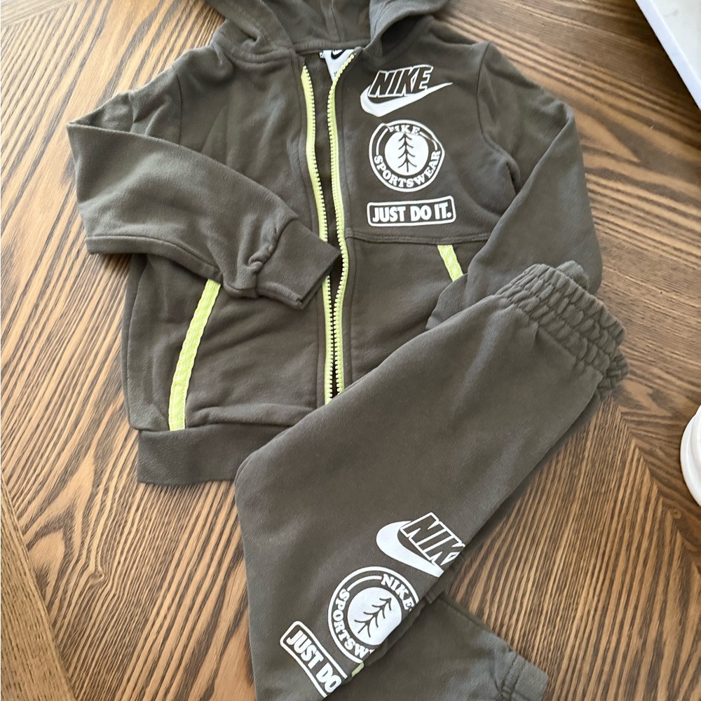 Nike Kids Olive Green Tracksuit